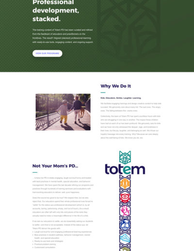 Totem About Page Layout